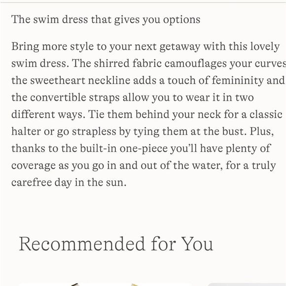 Land's End Ruched sweetheart halter swim dress wild lilac/olive ombré size 18 - Picture 7 of 7